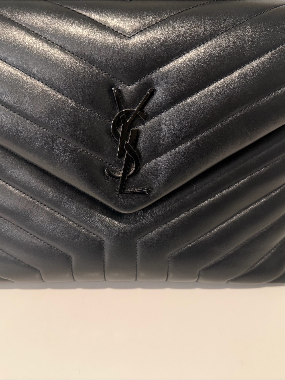 Saint Laurent YSL LouLou Medium Black Quilted Leather Bag